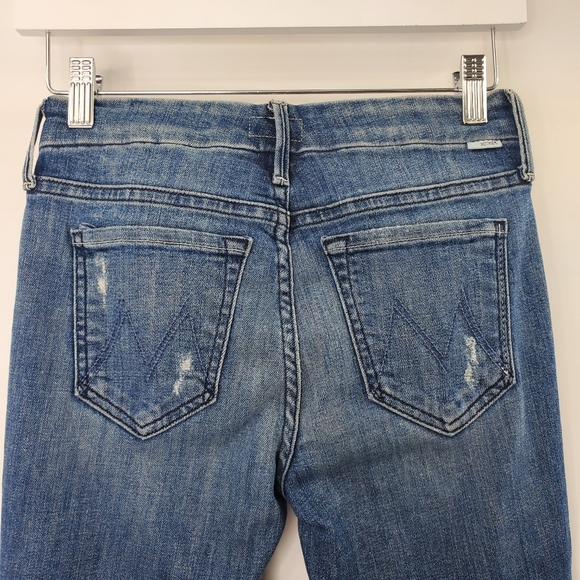 MOTHER The Looker Crop Gypsy Skinny Jeans Distressed - Picture 6 of 9